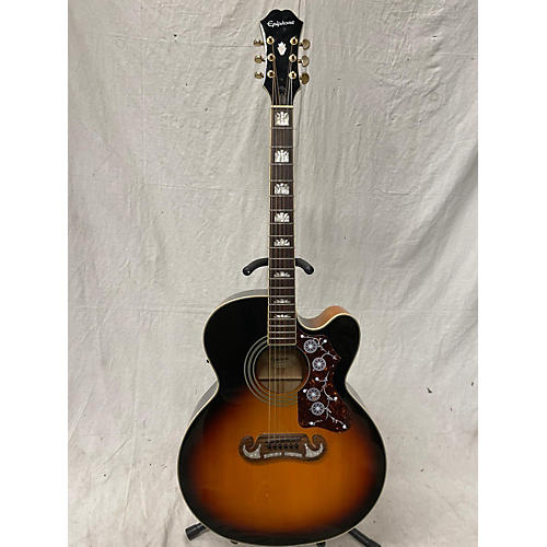 Epiphone Used Epiphone EJ200CE 2 Tone Sunburst Acoustic Electric Guitar 2 Tone Sunburst