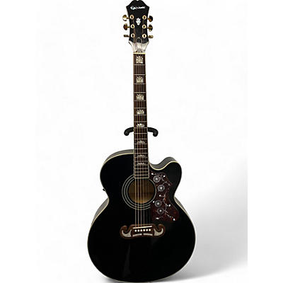 Epiphone Used Epiphone EJ200CE Black Acoustic Electric Guitar