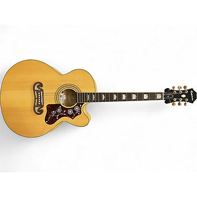 Used Epiphone EJ200CE Natural Acoustic Electric Guitar