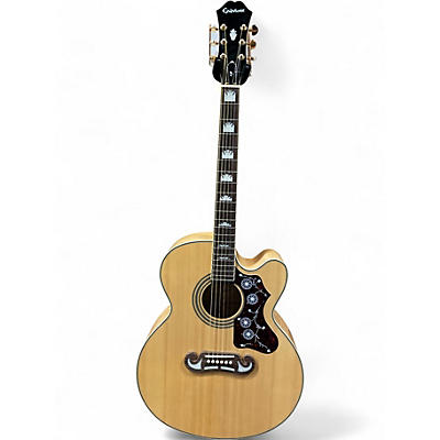 Used Epiphone EJ200CE Natural Acoustic Electric Guitar