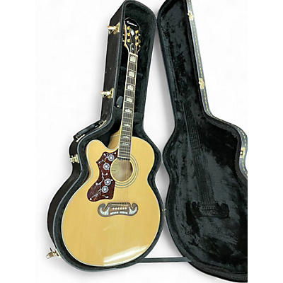 Used Epiphone EJ200CE Natural Acoustic Electric Guitar