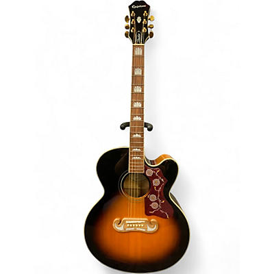 Used Epiphone EJ200CE Sunburst Acoustic Electric Guitar
