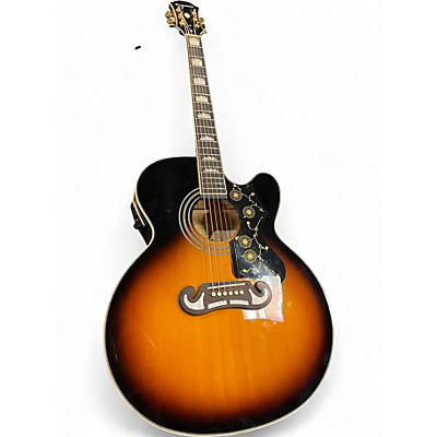 Used Epiphone EJ200SCE 2 Color Sunburst Acoustic Electric Guitar