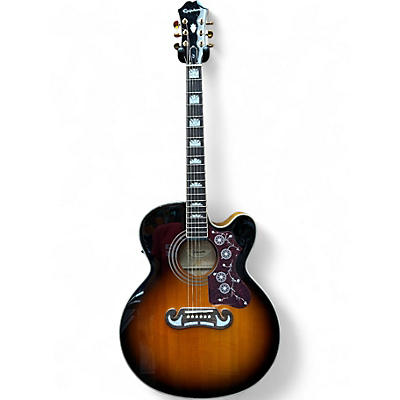 Used Epiphone EJ200SCE 2 Color Sunburst Acoustic Electric Guitar