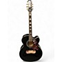 Used Epiphone EJ200SCE Black Acoustic Electric Guitar Black