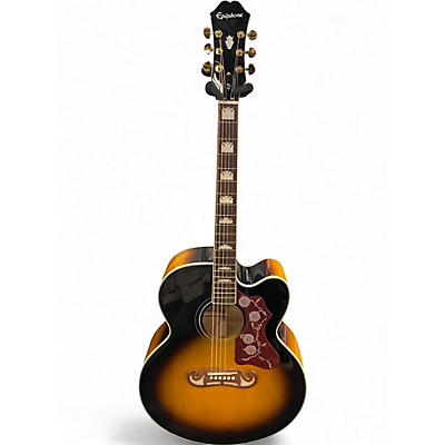 Used Epiphone EJ200SCE Sunburst Acoustic Electric Guitar