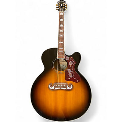 Used Epiphone EJ200SCE Tobacco Burst Acoustic Electric Guitar