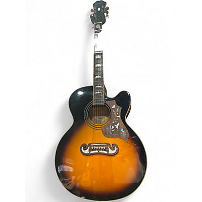 Used Epiphone EJ200SCE Vintage Sunburst Acoustic Electric Guitar