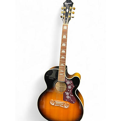 Used Epiphone EJ200SCE Vintage Sunburst Acoustic Electric Guitar