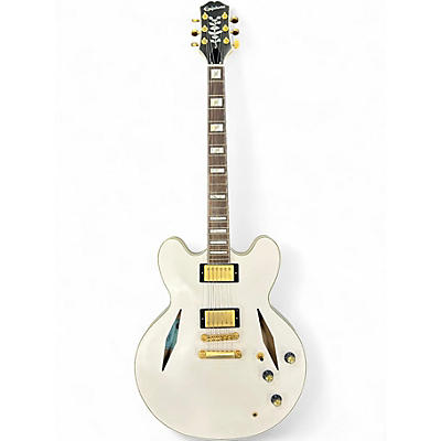 Used Epiphone EMILY WOLFE SHERATON WHITE WOLF BONE WHITE Hollow Body Electric Guitar