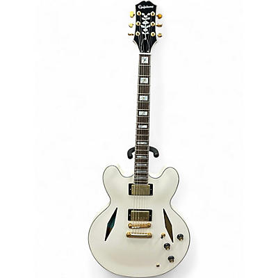 Used Epiphone EMILY WOLFE SHERATON- WHITE WOLFE Pearl White Hollow Body Electric Guitar