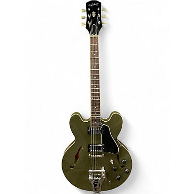 Used Epiphone ES-335 Bigsby Green Hollow Body Electric Guitar