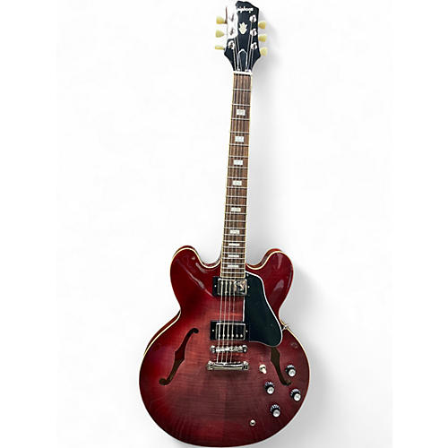 Used Epiphone ES-335 FIGURED IG Raspberry Hollow Body Electric Guitar Raspberry
