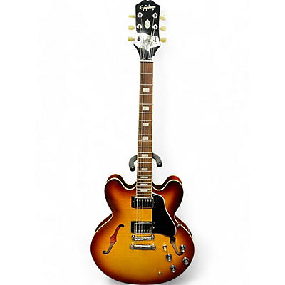 Epiphone Used Epiphone ES-335 Figured Semi-hollowbody Raspberry Tea Burst Hollow Body Electric Guitar