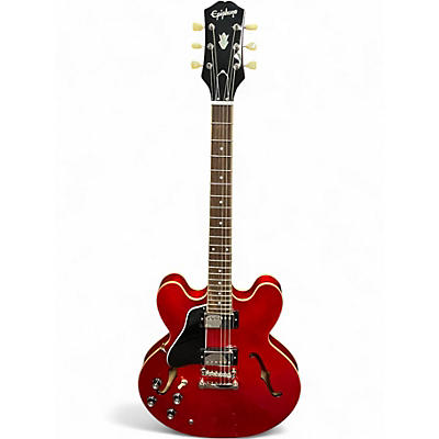 Used Epiphone ES-335 Left-handed Cherry Hollow Body Electric Guitar