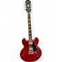 Used Epiphone ES 335 PRO Chrome Red Hollow Body Electric Guitar Chrome Red