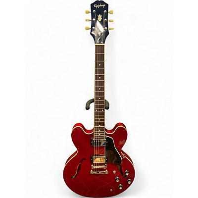 Used Epiphone ES-335 Trans Red Hollow Body Electric Guitar