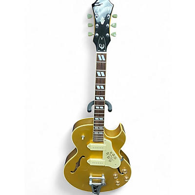 Used Epiphone ES295 Metallic Gold Hollow Body Electric Guitar