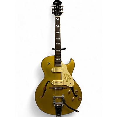 Used Epiphone ES295 Premium Metallic Gold Hollow Body Electric Guitar