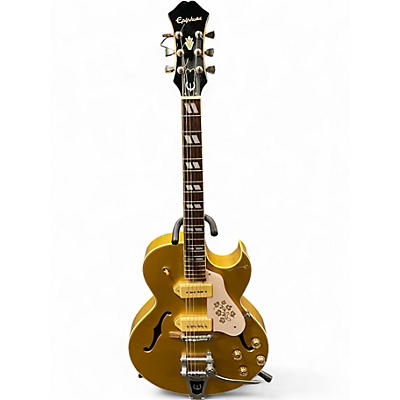 Used Epiphone ES295 Premium Metallic Gold Hollow Body Electric Guitar