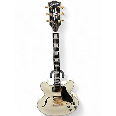Used Epiphone ES335 1959 White Hollow Body Electric Guitar