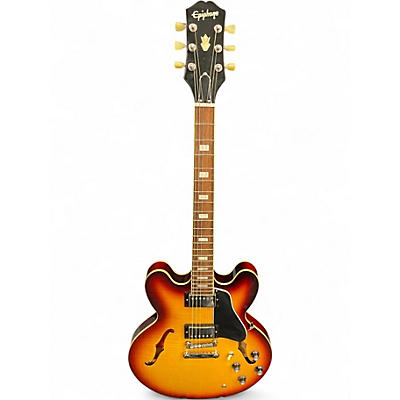 Used Epiphone ES335 2 Tone Sunburst Hollow Body Electric Guitar