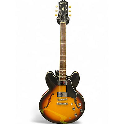 Used Epiphone ES335 3 Color Sunburst Hollow Body Electric Guitar