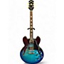 Used Epiphone ES335 Blue and Brown Burst Hollow Body Electric Guitar Blue and Brown Burst