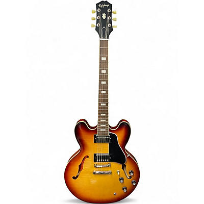 Used Epiphone ES335 Figured Tobacco Burst Hollow Body Electric Guitar