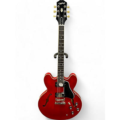 Epiphone Used Epiphone ES335 Figured w/Gibson USA Cherry Hollow Body Electric Guitar