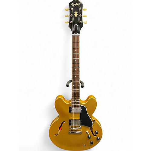 Used Epiphone ES335 Gold Hollow Body Electric Guitar Gold