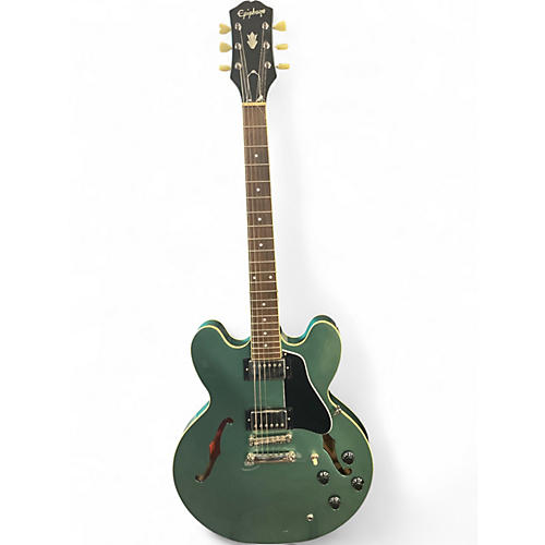 Used Epiphone ES335 INSPIRED BY GIBSON GREEN Hollow Body Electric Guitar GREEN