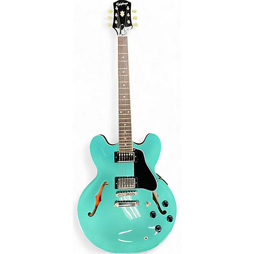 Used Epiphone ES335 Iguana Green Hollow Body Electric Guitar Iguana Green