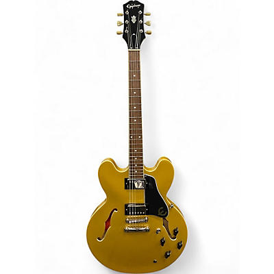 Used Epiphone ES335 Metallic Gold Hollow Body Electric Guitar