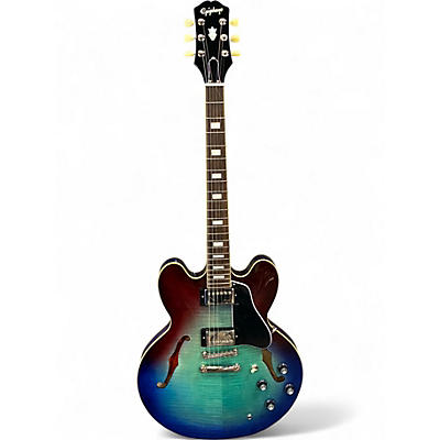Used Epiphone ES335 Ocean Blue Burst Hollow Body Electric Guitar