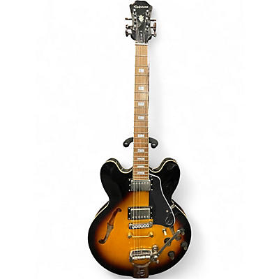 Used Epiphone ES335 Pro 2 Tone Sunburst Hollow Body Electric Guitar
