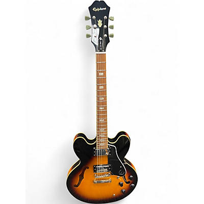 Used Epiphone ES335 Pro Tobacco Sunburst Hollow Body Electric Guitar