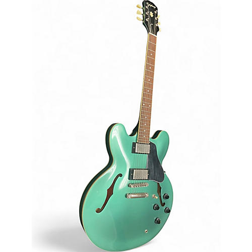 Used Epiphone ES335 Teal Hollow Body Electric Guitar Teal