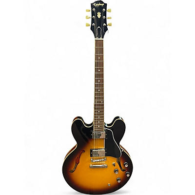 Used Epiphone ES335 Tobacco Sunburst Hollow Body Electric Guitar