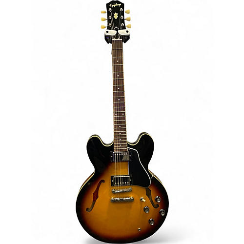 Used Epiphone ES335 Vintage Sunburst Hollow Body Electric Guitar Vintage Sunburst