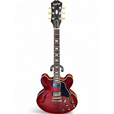 Used Epiphone ES335 figured IG Trans Red Hollow Body Electric Guitar