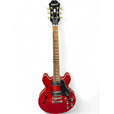 Used Epiphone ES339 Pro Candy Apple Red Hollow Body Electric Guitar