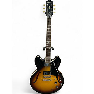 Used Epiphone ES355 2 Tone Sunburst Hollow Body Electric Guitar