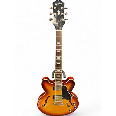 Used Epiphone ES355 2 Tone Sunburst Hollow Body Electric Guitar
