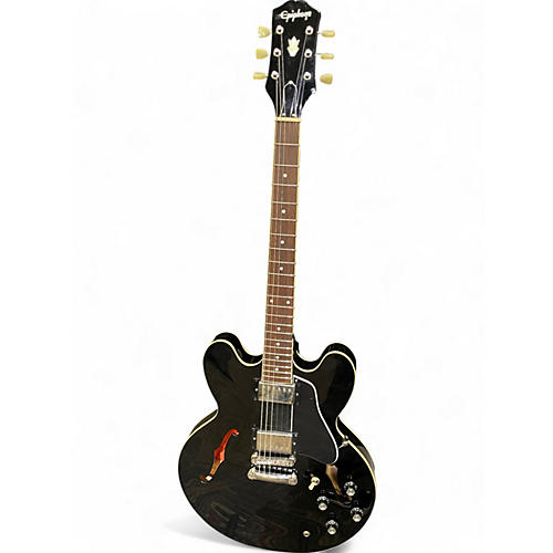 Used Epiphone ES355 Black Hollow Body Electric Guitar Black