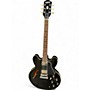 Used Epiphone ES355 Black Hollow Body Electric Guitar Black