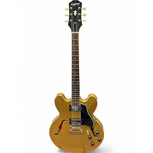 Used Epiphone ES355 Gold Hollow Body Electric Guitar Gold