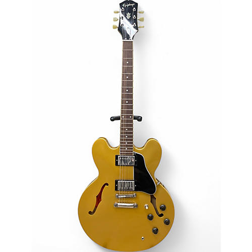 Used Epiphone ES355 Gold Hollow Body Electric Guitar Gold
