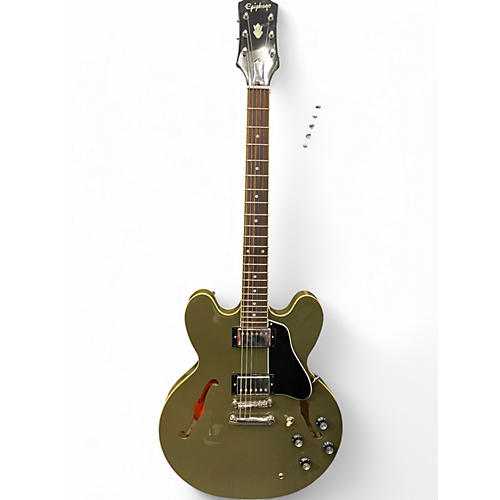 Used Epiphone ES355 Green Hollow Body Electric Guitar Green
