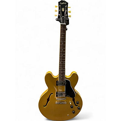 Used Epiphone ES355 Metallic Gold Hollow Body Electric Guitar